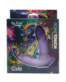 Cristal Royal Touch Glass and Silicone Vibrator in a colorful packaging showcasing its eco-luxury design.