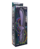 Cristal Jade Twist Glass Rabbit Vibrator in elegant packaging showcasing its dual-action design and unique twisted shape.