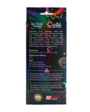 Cristal Twilight Glow Glass Dildo with Clitoral Vibrator packaging with product details and materials.