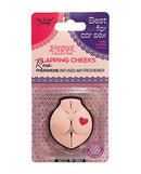 EroRide Clapping Cheeks Pheromone Infused Air Freshener Rose packaging featuring playful design and rose scent.