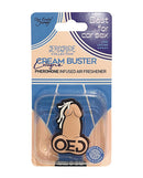 EroRide Cream Buster Pheromone Infused Air Freshener Cologne package design featuring a unique vent stick.
