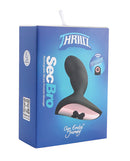 Thrillz Sec Bro Silicone Prostate Massager with Remote packaging featuring sleek design and wireless control badge.