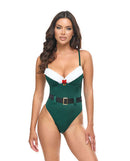 Holiday Elfina Padded Cup Teddy with Marabou Green L/XL featuring festive details and flattering silhouette.