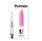 Playboy Bunnies on Parade rechargeable silicone vibrator packaging in pink and silver design.