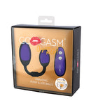 GoGasm Vibrating Pussy & Ass Balls Purple in packaging with product details and remote.