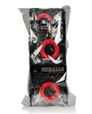Oxballs OXR-1 Stretchy Jelly Cockring Red in packaging, showcasing the sleek design and quality.