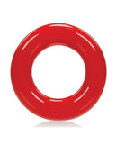 Oxballs OXR-1 Stretchy Jelly Cockring Red displayed against a white background.