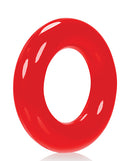 Oxballs OXR-1 Stretchy Jelly Cockring Red, a smooth and stretchy red cockring for enhanced comfort and performance.
