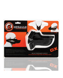 Oxballs Watersport Strap on Gag Black packaging showing the adjustable mouth gag for fetish play.