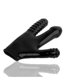 Oxballs Claw Textured Dildo Glove Black for versatile stimulation with three flexible appendages.