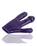 Oxballs Claw Dildo Glove Eggplant with flexible, soft dildo appendages for enhanced pleasure.