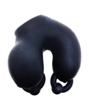 Oxballs Meatlocker Full Cover Chastity Cage Black, designed for comfort and long-term wear, made of PLUS+SILICONE.