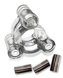 Oxballs Heavy Squeeze Ballstretcher Clear with stainless steel weights for optimal comfort and stability.