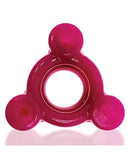 Oxballs Heavy Squeeze Ballstretcher Hot Pink with three weight pockets for enhanced sensation.