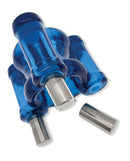 Oxballs Heavy Squeeze Ballstretcher Space Blue showing adjustable weighted features and stainless steel rod weights.