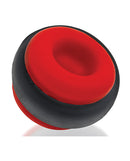 Oxballs UltraCore Ball Stretcher with Axis Ring Red Ice for secure stretch and grip.