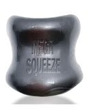 Oxballs Mega Squeeze Ergofit Ballstretcher Steel close-up image showcasing the ergonomic design.