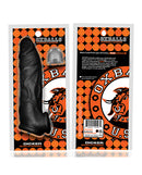 Oxballs Dicker Adjust-Fit Penis Extender Black Ice packaging showcasing its slim design and suede-like texture.