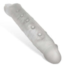 Oxballs Snake Clear Ice Silicone Cocksheath with veiny texture for enhanced sensation and customizable fit.