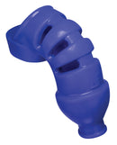 Hunky Junk Lockdown Chastity Cage Cobalt designed for comfortable denial play with stretchy PLUS+silicone material.