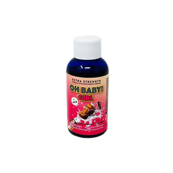 Oh Baby Girl 2500mg Herbal Liquid Supplement for Women in a compact bottle for energy and vitality.