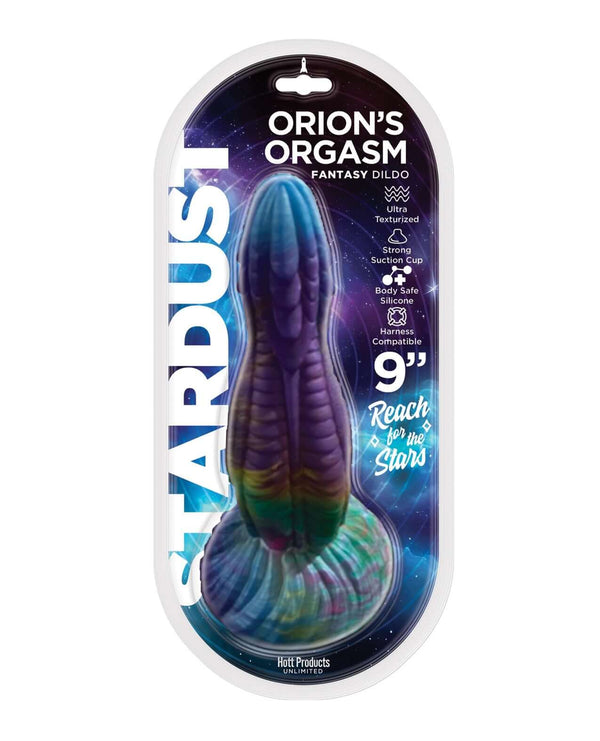 Stardust Orion's Orgasm 6" Silicone Dildo with Suction Base in packaging from Hott Products