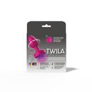 Viben Twila Twirling Light Up Vibrating Anal Plug Pink packaging with remote control, features 360-degree spinning and light-up design.
