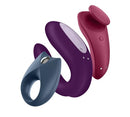 Satisfyer Partner Box 3 Couples Vibrator Set featuring Double Joy, Royal One, and Sexy Secret.
