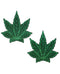 PASTEASE INDICA POT LEAF GLITTER GREEN WEED NIPPLE PASTIES-0