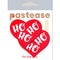 Red glitter velvet "Ho Ho Ho" heart nipple pasties by Pastease, perfect for Christmas costumes and festive fun.