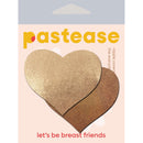 Pastease Love Liquid Rose Gold Heart Pasties packaging featuring two heart-shaped nipple covers with a fun slogan.