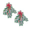 Mistletoe nipple pasties with red bow, glitter velvet Christmas design by Pastease, festive holiday accessories.