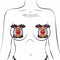 Glitter velvet Reindeer Red Nose Rudolph nipple pasties for festive holiday outfits by Pastease.