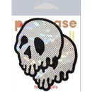 Pastease Brand Skull Melt Shattered Glass Pasties on packaging with a shiny skull design.