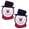 Festive snowman nipple pasties with top hats and red scarves, perfect for adding holiday cheer to winter outfits.