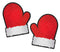 Red and white glitter Santa mittens nipple pasties by Pastease, festive velvet holiday accessories.