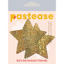 Pastease Rockstar Gold Glitter Star Pasties packaging, featuring gold star-shaped pasties with glitter design.