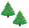Green glitter velvet Christmas tree nipple pasties with festive decorations for holiday fashion.