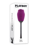 Playboy Pleasure Petal Vibrator Wild Aster shown in packaging with rose-inspired design for delightful pleasure.