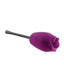 Playboy Pleasure Petal Vibrator Wild Aster with a rose-inspired design in purple silicone for intimate pleasure.