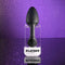 Playboy Rim Shot Rechargeable Silicone Anal Plug Black displayed on a shiny purple background.