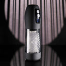 Playboy Whirlwind Stroker with Turbo Mode, a thrusting and spinning masturbator showcasing its sleek design against a dramatic backdrop.