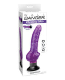 Waterproof Wall Bangers Purple Jelly Vibrator in packaging showcasing its powerful suction design.