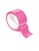 Pink Fetish Fantasy Pleasure Tape for bondage play, non-sticky PVC vinyl, ideal for roleplay and restraints.