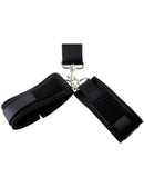 Fetish Fantasy Series Gag & Wrist Restraint Black featuring adjustable wrist restraints with secure fastenings.