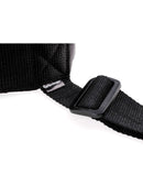 Fetish Fantasy Series Gag & Wrist Restraint Black strap detail showing buckle and fabric texture.