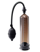 Pump Worx Euro Penis Pump, a vacuum enhancement device with a gauge and hand pump for size and firmness improvement.