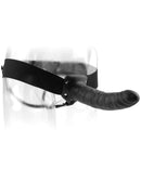Fetish Fantasy Series 8 inches Hollow Strap On Black with adjustable harness system for added length and confidence.