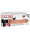 Fetish Fantasy 11" Vibrating Hollow Strap-On in Light Skin Tone Beige packaging with realistic design and remote control.