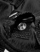 Close-up of the Fetish Fantasy Series Vibrating Plush Harness Black showing the strap and fastening details.
